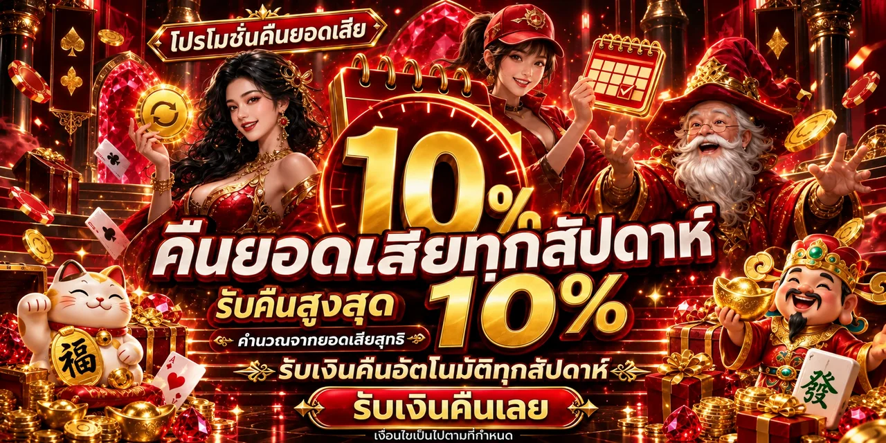 โปรโมชั่นคืนยอด REDBLUE168 พร้อมตัวละครเกม